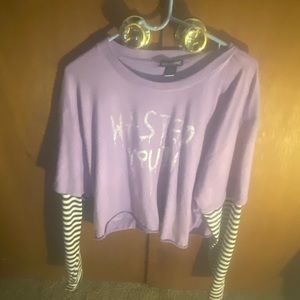 Cropped wasted youth shirt